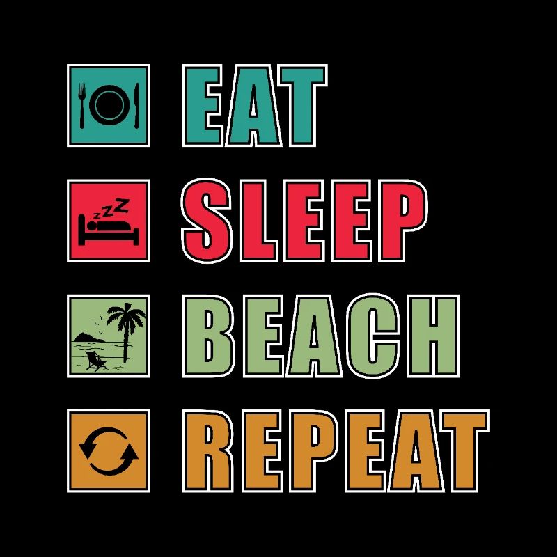 Manger Sleep Strand Répéter