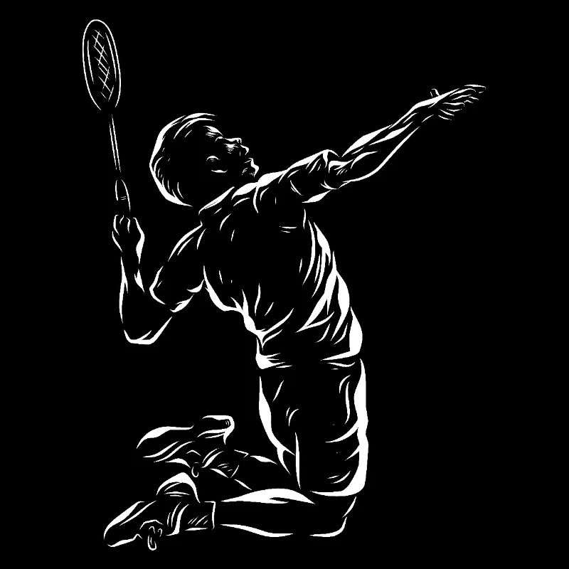 Badminton Player Art – Dynamic Shuttlecock Smash