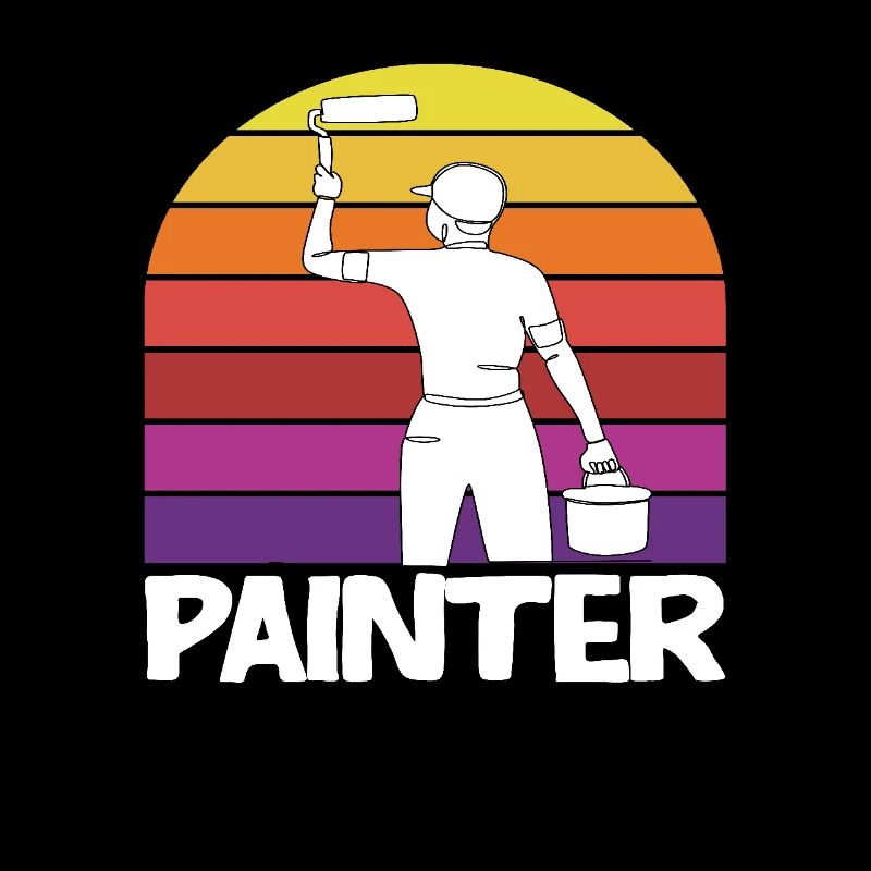 Retro Painter Creative Motif