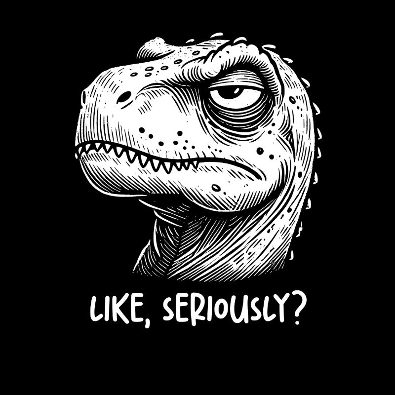 t-rex Dinosaur Unamused Like Seriously Judging Sar