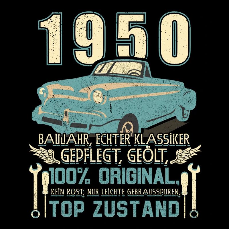 Oldtimer 1950 75. Geburtstag Geschenk Herren