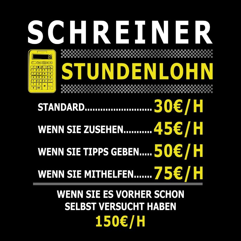 Schreiner Stundenlohn