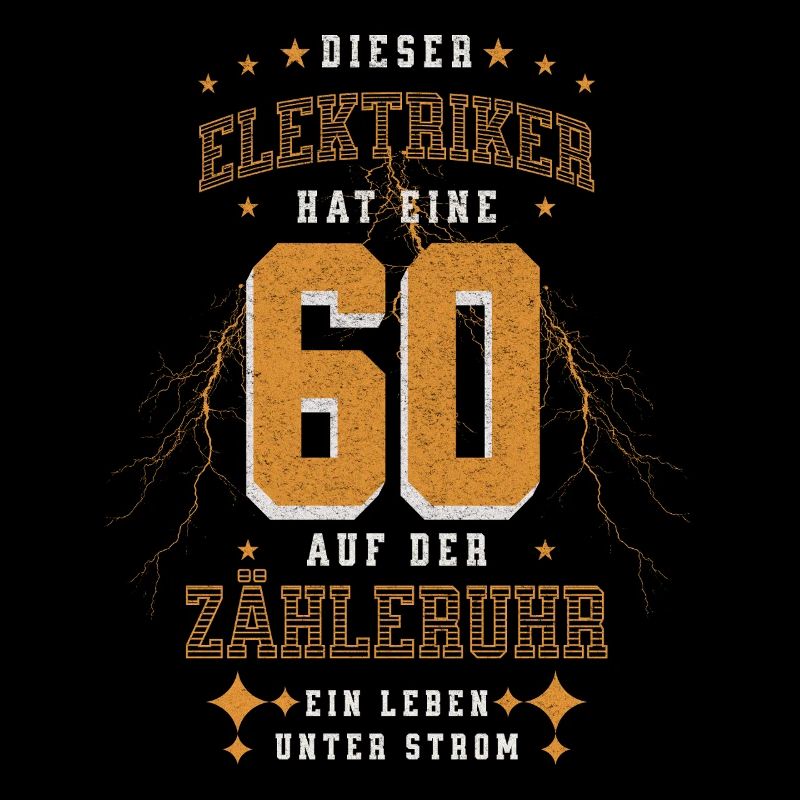 60 On The Meter Clock Electrician's Birthday
