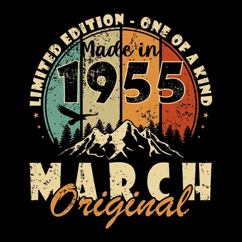 Mars 1955. Mars 1955 Cadeau d’anniversaire. Mars.