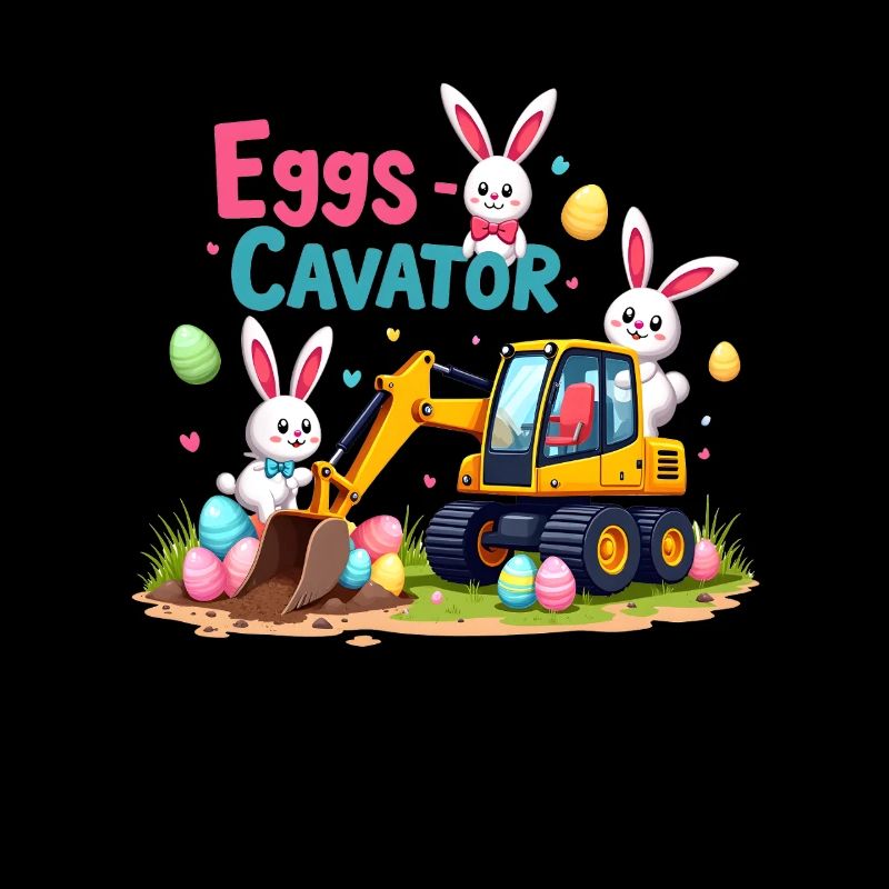 Eggs Cavator Easter Bunny Excavator Egg Circle