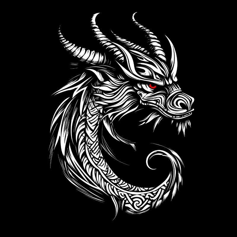 Vikings Drache Drachen Drachenkopf