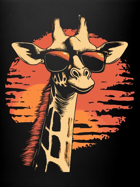 Giraffe with sunglasses
