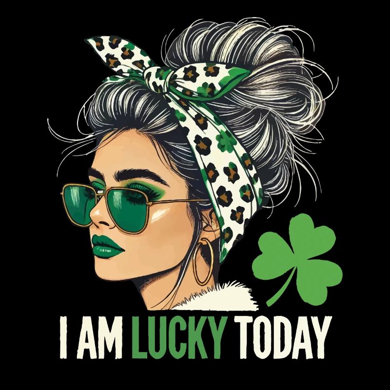 St. Patricks Day I Am Lucky Today Design