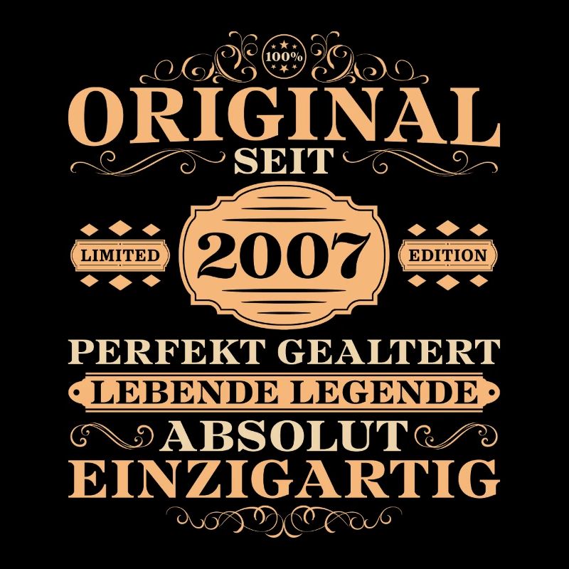 2007 Jahrgang Geburtstag Absolut Einzigartig