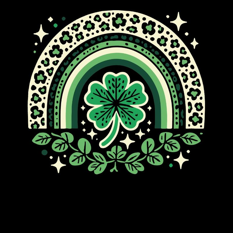St. Patrick's Day Kleeblatt Regenbogen Design