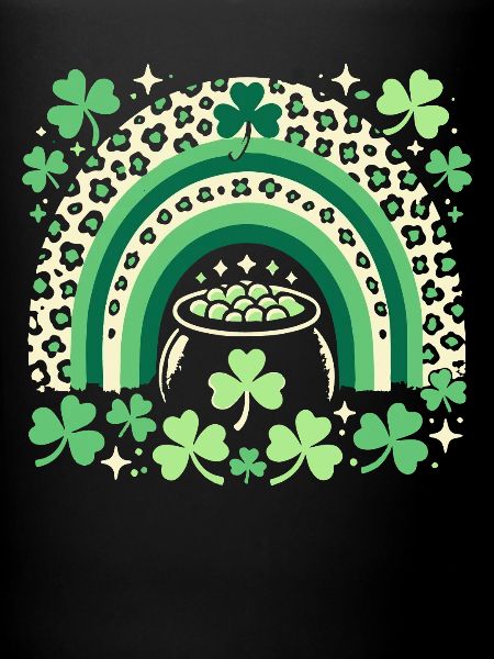 Saint-Patrick arc-en-ciel trèfle chance