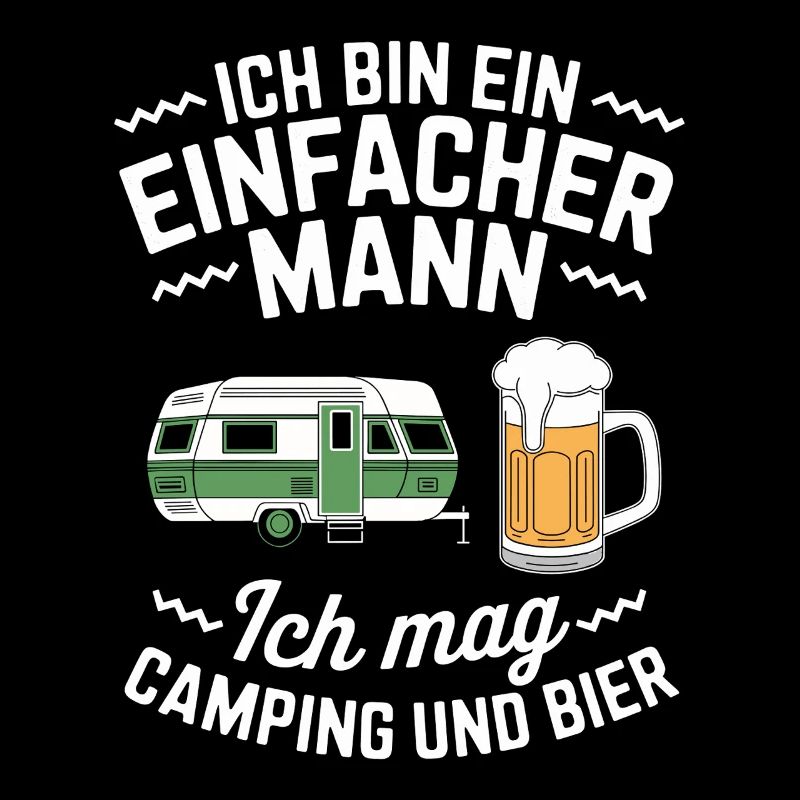 Bin Ein Mann Spruch Camping Bier Unterhopft Papa