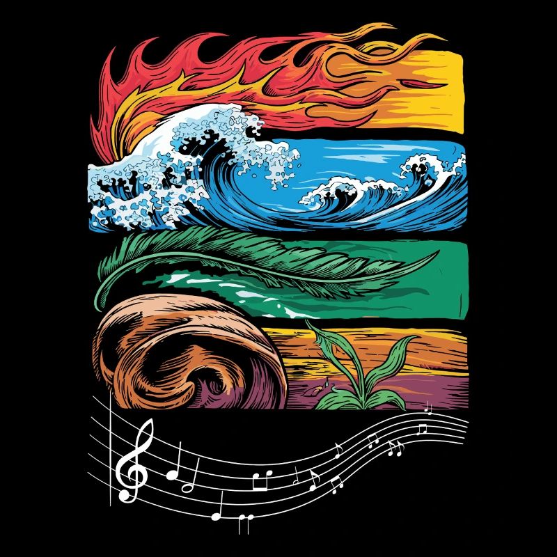 Fire Water Earth Air Music, Elements