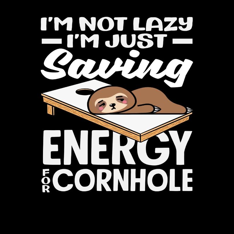 Cornhole Player Energy Saving Funny Sloth