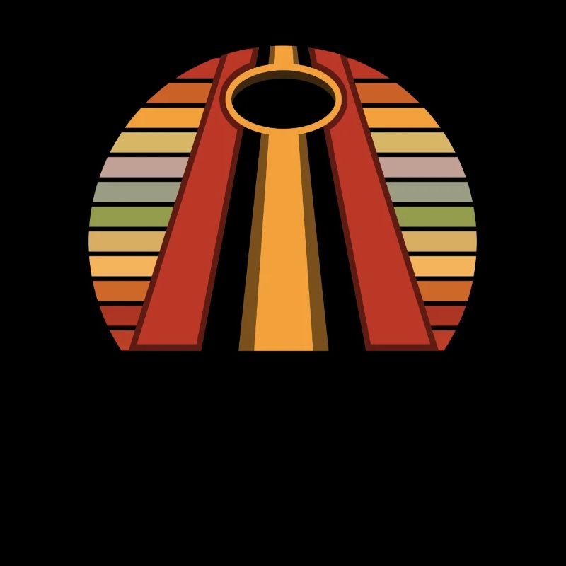 Cornhole Player Retro Stripe Art