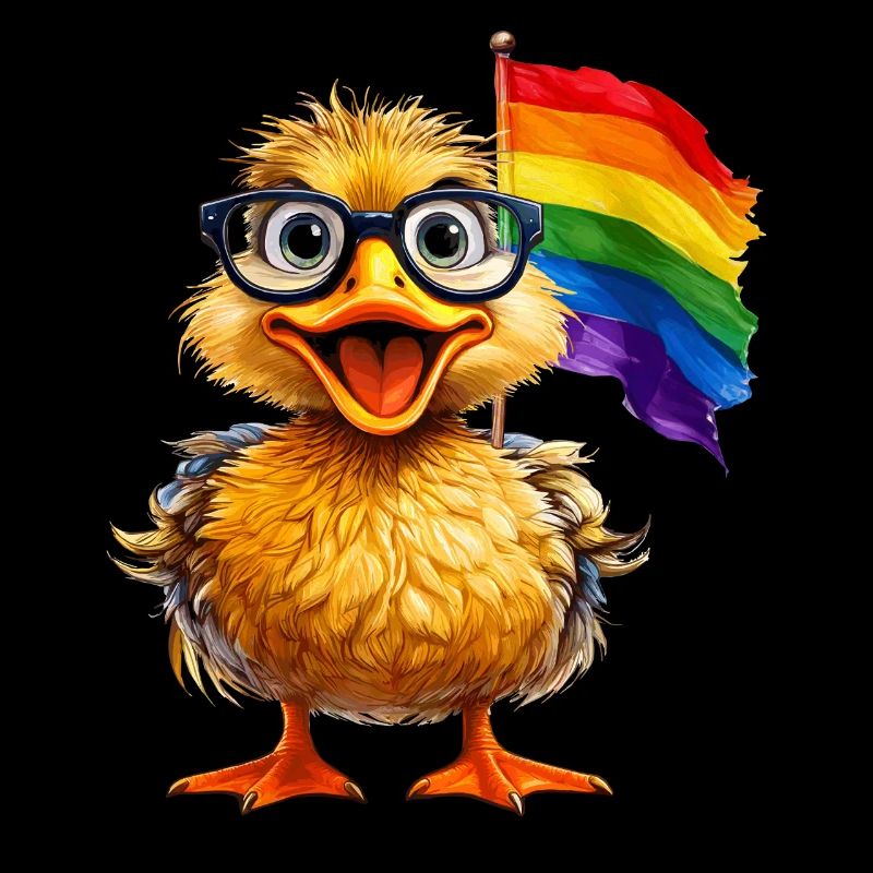 DRAPEAU ARC-EN-CIEL CANARD