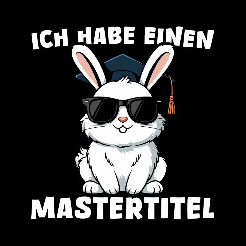 Mastertitel Cooler Hase - Abschluss Masterprüfung
