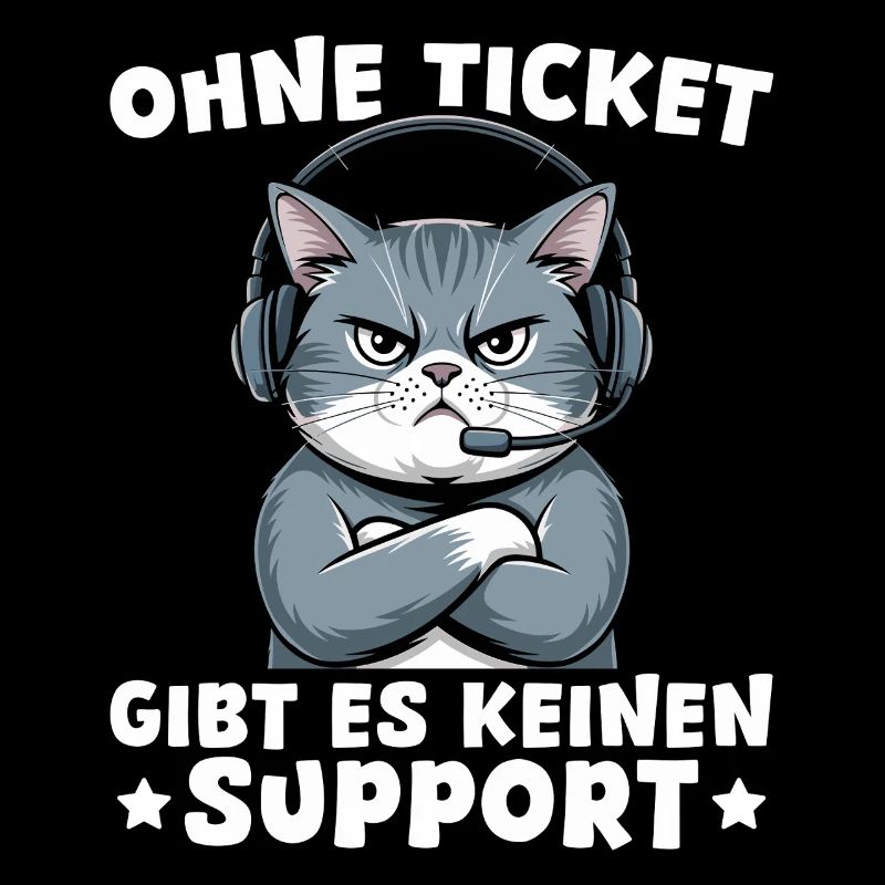 Kundenservice Programmierer Katze Informatiker