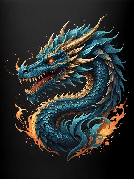Dragon de feu chinois