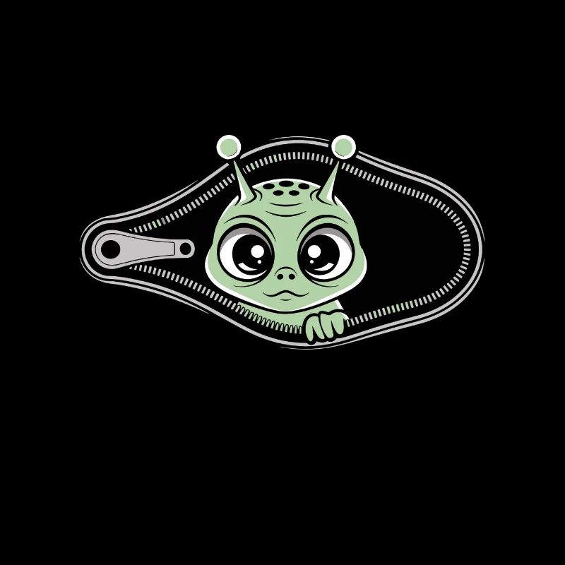 Cute Alien In The Pocket Peeks Out