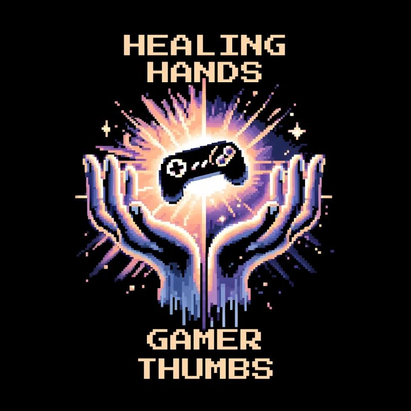 Occupational Therapy Healing Hands Thumb Retro Pixel Art
