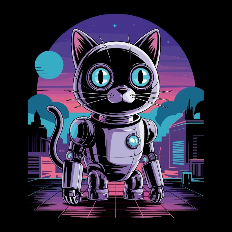 Conception amusante d’ingénieur de robot avec chat robot