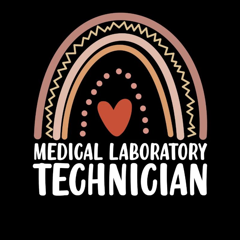 Medical Laboratory Technician Boho Rainbow Funny