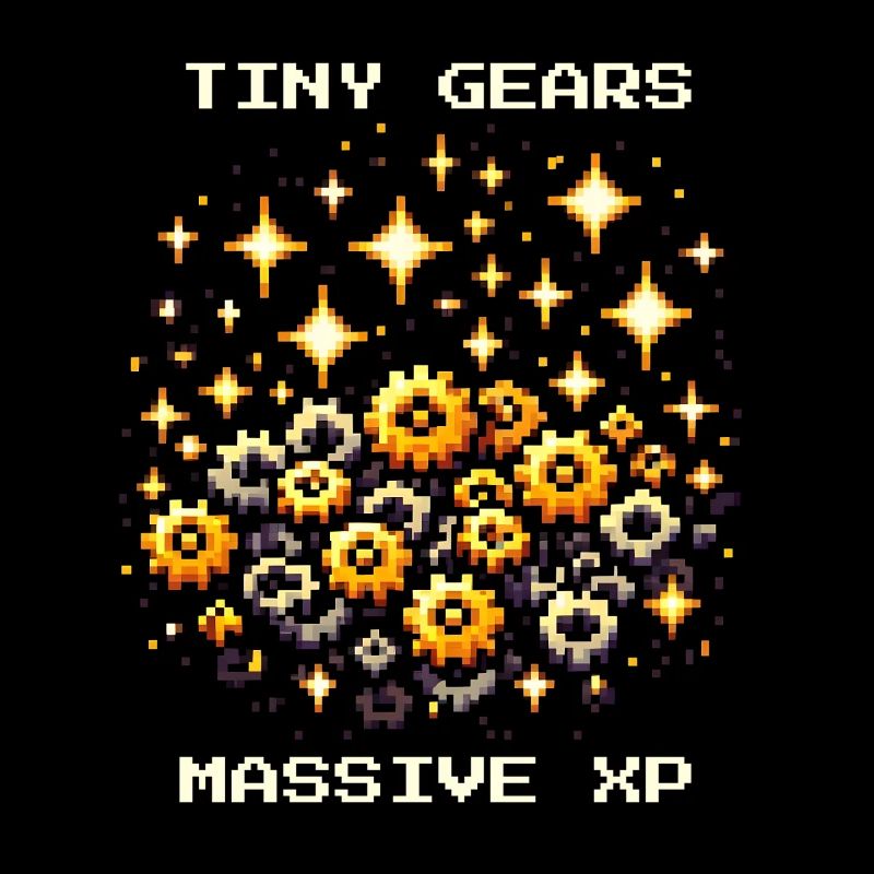 Tiny Gears XP Drive Precision Mechanics Nerd Pixel