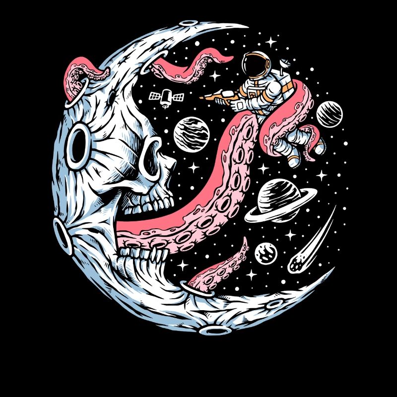 Bataille spatiale avec des tentacules extraterrestres