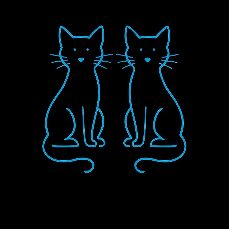 Chats Style néon – Chats minimalistes