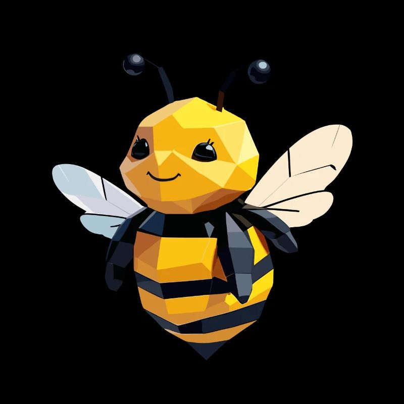 Cute polygon bumblebee design
