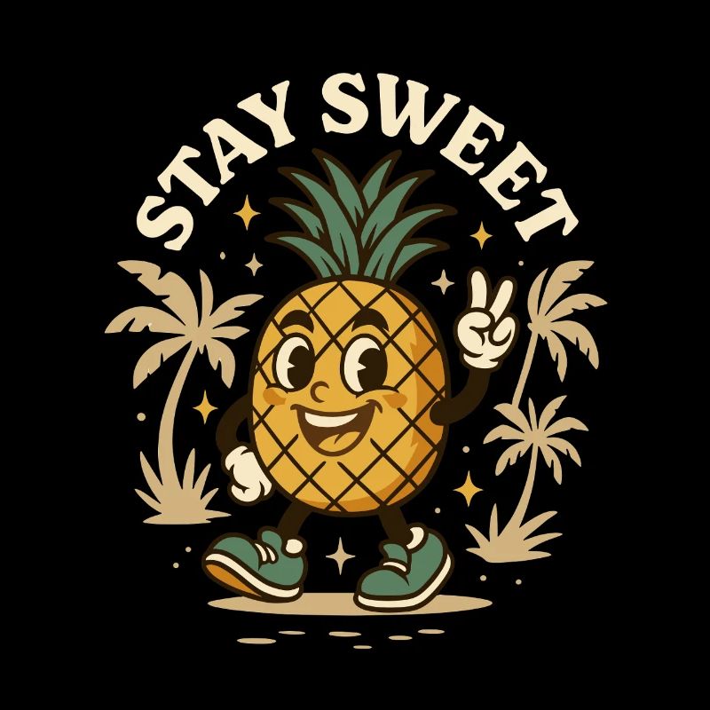 Ananas sucré et palmiers