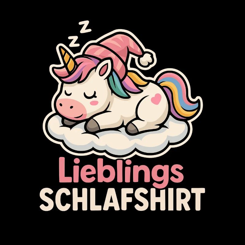 Lieblings Schlafshirt – Einhorn Pyjama Design