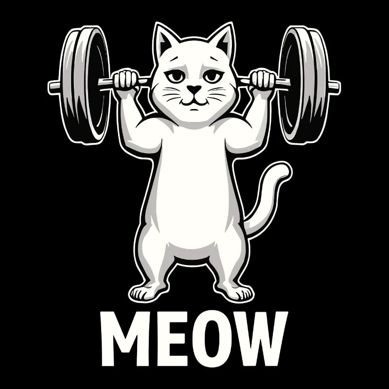 "Meow" - Starke Katze beim Workout