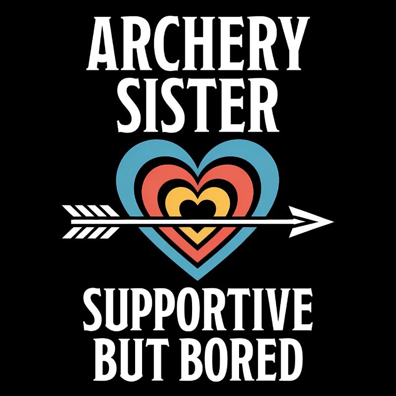 Bogenschießen Herzscheibe mit Bogen und Spruch