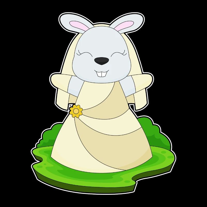 mariage avec voile de mariée lapin