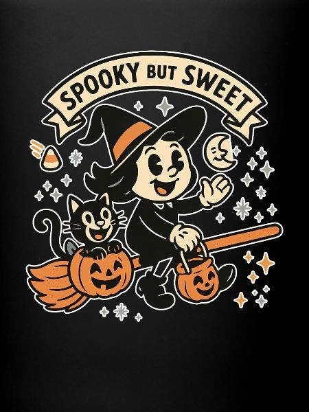 Cute Witch with Pumpkins