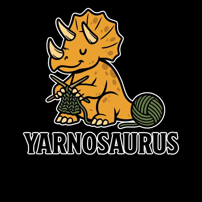 Yarnosaurus knitting
