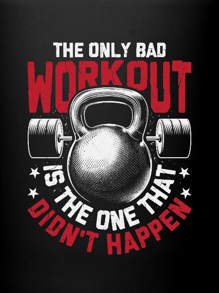 Motivational kettlebell training badge