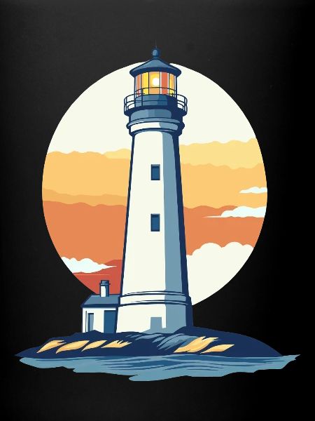 Lighthouse at sunset