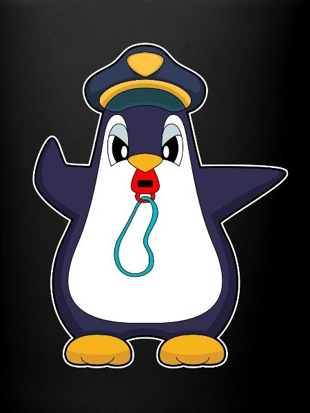 pingouin policier sifflet police