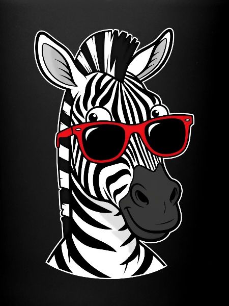 Zebra with sunglasses design