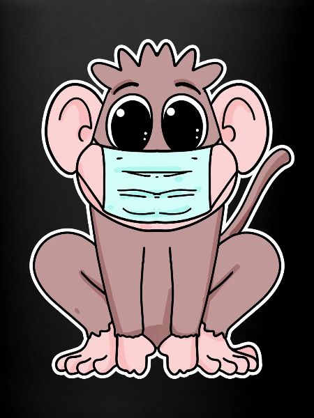 Singe avec masque