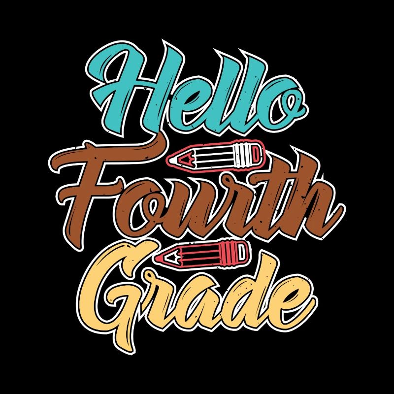 Hello Fourth Grade School Celebration Design