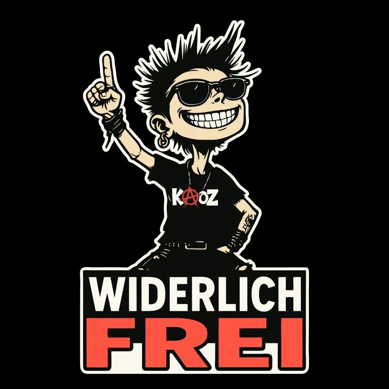 Rebellious punk is disgustingly free