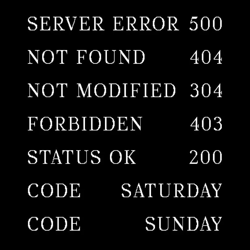 Codes IT en semaine