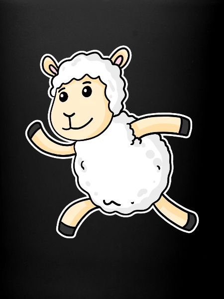 Funny sheep running