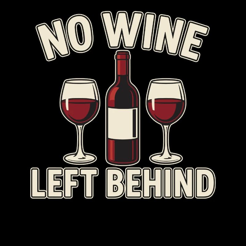 Wein-Absage mit Weinflasche und Gläsern