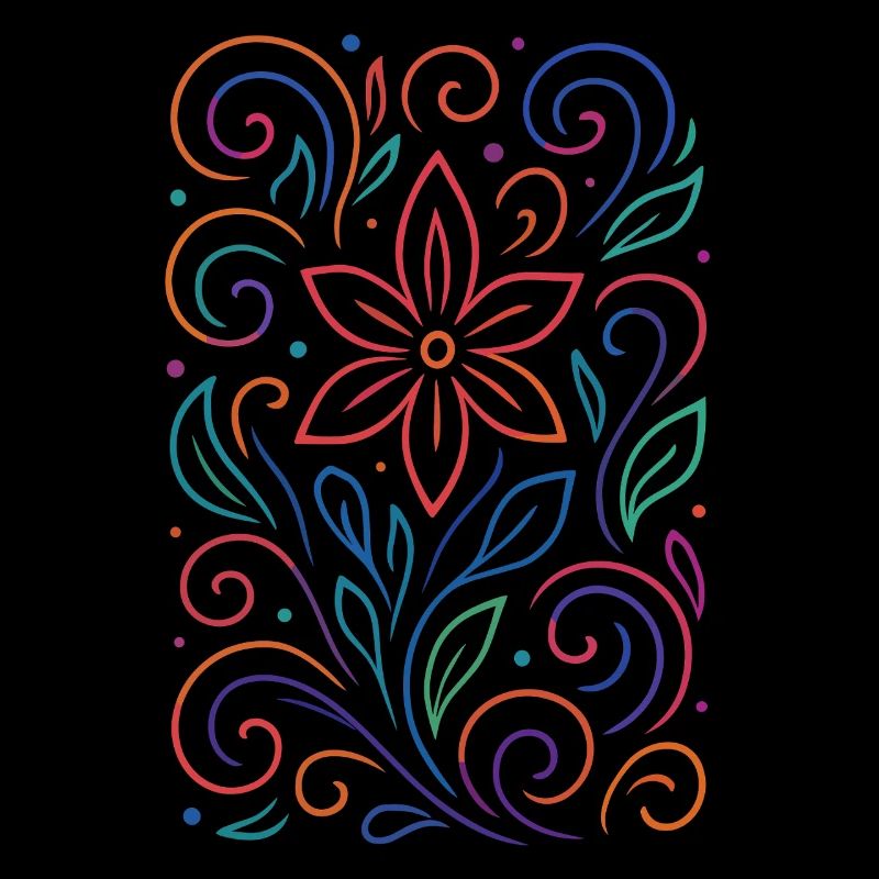 Vibrant floral patterns for creative clothing