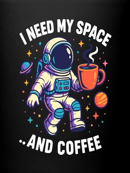Astronaut with coffee
